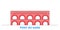 France, Pont Du Gard Landmark line cityscape, flat vector. Travel city landmark, oultine illustration, line world icons