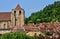 France, Saint Cyprien church in Dordogne