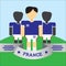 france soccer players. Vector illustration decorative design