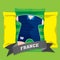 france soccer team uniform. Vector illustration decorative design