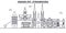 France, Strasbourg architecture line skyline illustration. Linear vector cityscape with famous landmarks, city sights