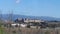 France Toulouse ancient castle on a background of mountain