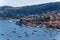 France. Town of Villefranche-sur-Mer and the bay of Villefranche