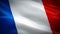France waving flag. National 3d French flag waving. Sign of France seamless loop animation. French flag HD resolution Background.