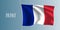 France waving flag vector illustration