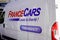 Francecar logo brand and text sign on van truck panel side of mobility agency of