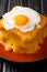 Francesinha is a Portuguese hot sandwich made of bread, beef, sausages, ham and cheese, drenched in tomato sauce with beer