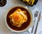 Francesinha - typical tasty food from Porto. Portuguese cuisine