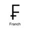 franch icon. Element of currency for mobile concept and web apps. Detailed franch icon can be used for web and mobile. Premium ico