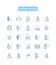 Franchises vector line icons set. Franchises, franchising, franchisors, franchisees, licensing, business, startups