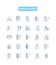 Franchises vector line icons set. Franchises, franchising, franchisors, franchisees, licensing, business, startups