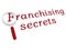 Franchising secrets with magnifiying glass
