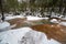 Franconia Notch State Park during winter . New Hampshire mountains. USA