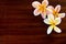 Frangipani Flower On Wooden Table