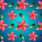 Frangipani flowers seamless pattern, Songkran Festival