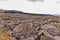 Frank mountain slide rubble and debris