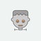 Frankenstein zombie mask colored icon. One of the Halloween collection icons for websites, web design, mobile app