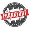 Frankfort Kentucky Round Travel Stamp Icon Skyline City Design Seal Badge Illustration Clip Art.