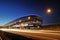 Frankfurt airport train terminal in night