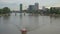 Frankfurt cityscape with the Main river, Germany