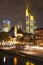 Frankfurt cityscape at night