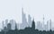 Frankfurt (German) Morning Skyline -Vector