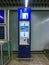 Frankfurt, Germany - April 28, 2018: Airport wall with inforkiosk at Frankfurt, Germany