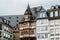 FRANKFURT, GERMANY - JUNE 4, 2017: Traditional german decorated houses at the Frankfurt Old town square