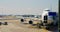 Frankfurt, Germany - May 2, 2023: wide view of pacified atmosphere at aircraft in airport Aircraft waiting for commuters
