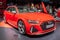 FRANKFURT, GERMANY - SEP 11, 2019: New Audi RS6 car model showcased at the Frankfurt IAA Motor Show 2019