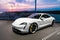 FRANKFURT, GERMANY - SEP 11, 2019: New Porsche Taycan Turbo S sports car reveiled at the Frankfurt IAA Motor Show 2019