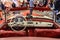 FRANKFURT, GERMANY - SEPT 2019: red ivory leather interior of MERCEDES-BENZ 190 SL 1957 1955 1963 cabrio roadster, IAA