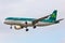 Frankfurt, hesse/germany - 26 06 18: aer lingus plane landing at frankfurt airport germany