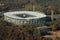 Frankfurt am Main, Germany - Nov 02, 2018: Commerzbank Arena stadium, aerial photograph