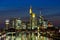 Frankfurt am Main, Germany in the twilight
