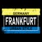 Frankfurt am Main vector lettering in German, it`s German name of Frankfurt am Main. German city name and city spelling