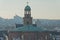 Frankfurt Saint Paul church aerial view in winter morning