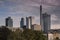 Frankfurt skyline from Holbeinsteg bridge