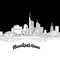 Frankfurt skyline, outline