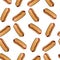 Frankfurter hotdog seamless pattern vector design illustration