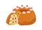 Frankfurter kranz crown sponge cake from germany.Vector illustration