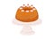 Frankfurter kranz crown sponge cake from germany.Vector illustration