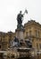 Frankonianbrunnen, sculptures decorated neo-baroque fountain, in front of the Archbishopric Palace, Wurzburg, Germany