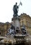 Frankonianbrunnen, sculptures decorated neo-baroque fountain, in front of the Archbishopric Palace, Wurzburg, Germany