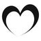 Frantic heart icon, simple style.