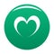 Frantic heart icon vector green