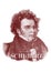 Franz Schubert oil illustration portrait