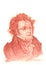 Franz Schubert Watercolour Sketch Portrait