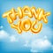 Frase Thank You Made From Golden Balloons In Letters Shape