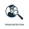 Fraud Detection icon. Monochrome simple Fraud Detection icon for templates, web design and infographics